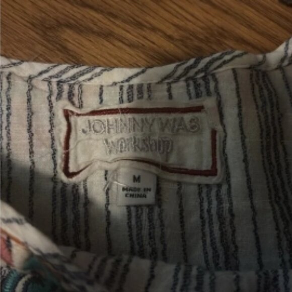 JOHNNY WAS Workshop Tamia Peasant Tunic Dress in Stripes Medium🆕⌚📦🏃💨🚚 - Picture 11 of 13